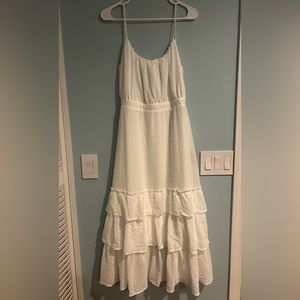 Lulus White Midi Dress L, NWT